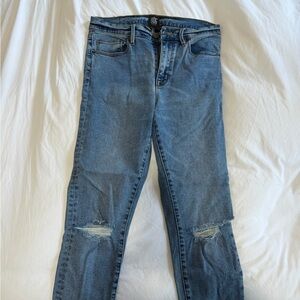 BDG Skinny High-Rise Ripped Blue Jeans